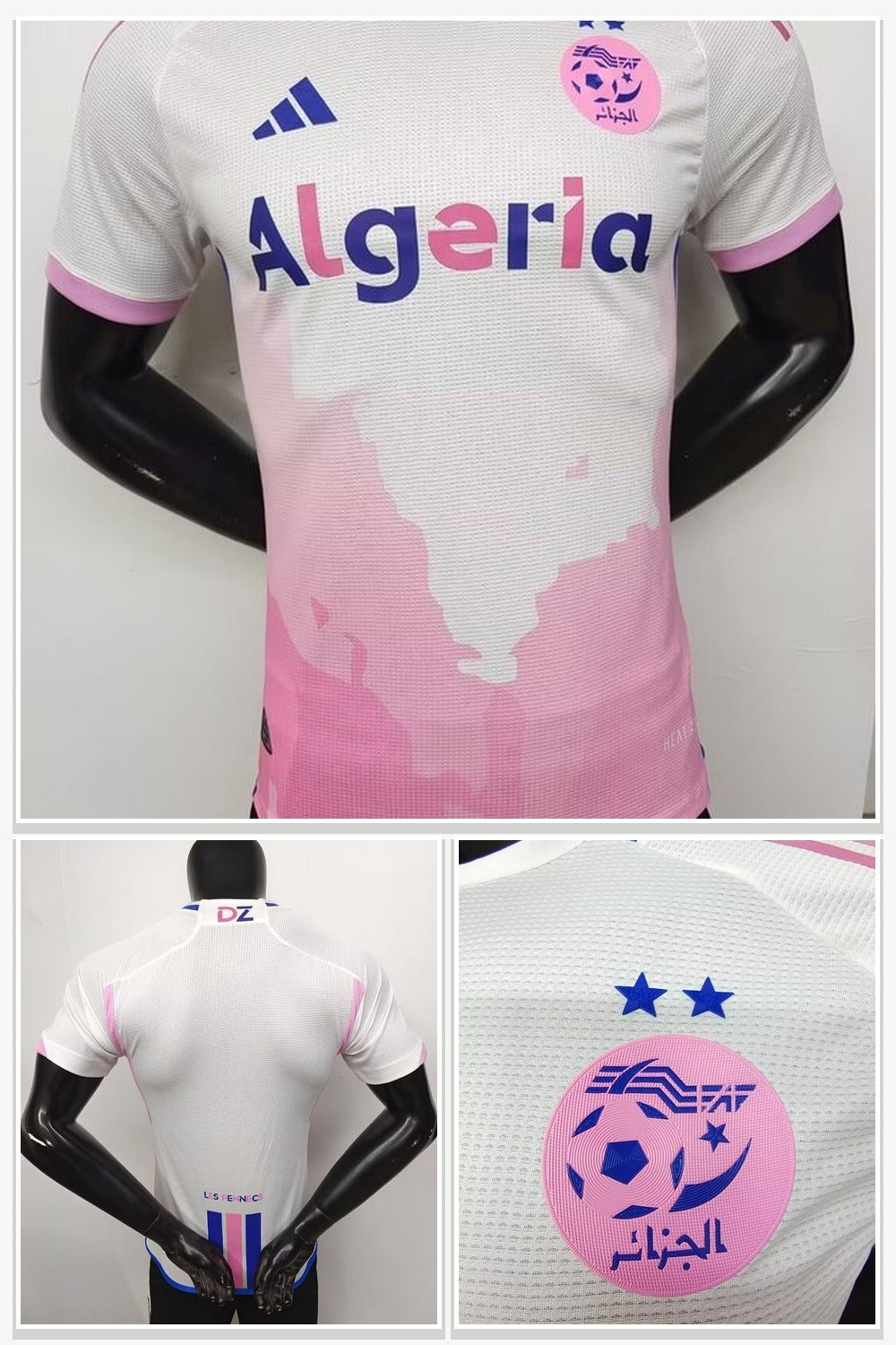Football Jersey in White & Pink