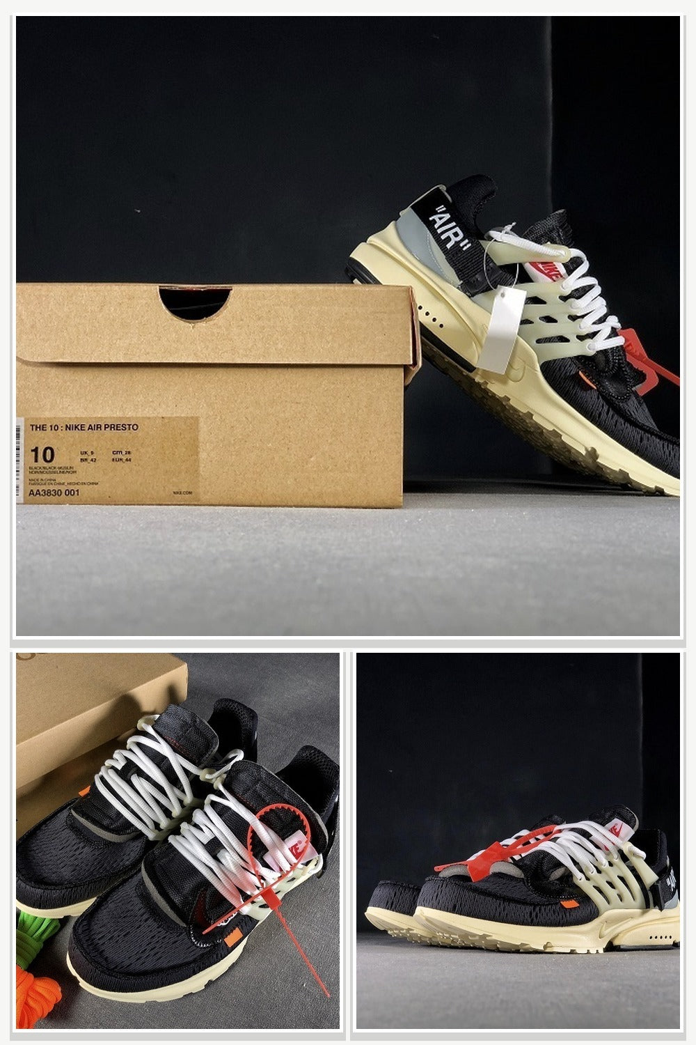 Sneakers in White & Black, Style AA3830-001