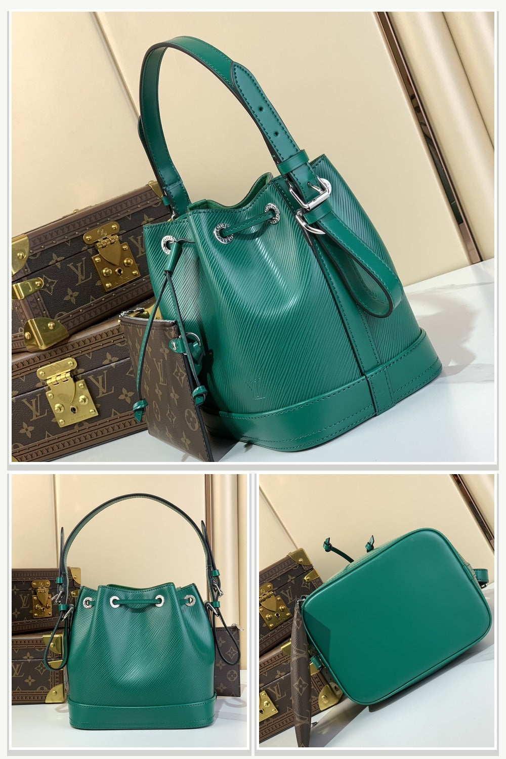 Bag in Green & White & Black