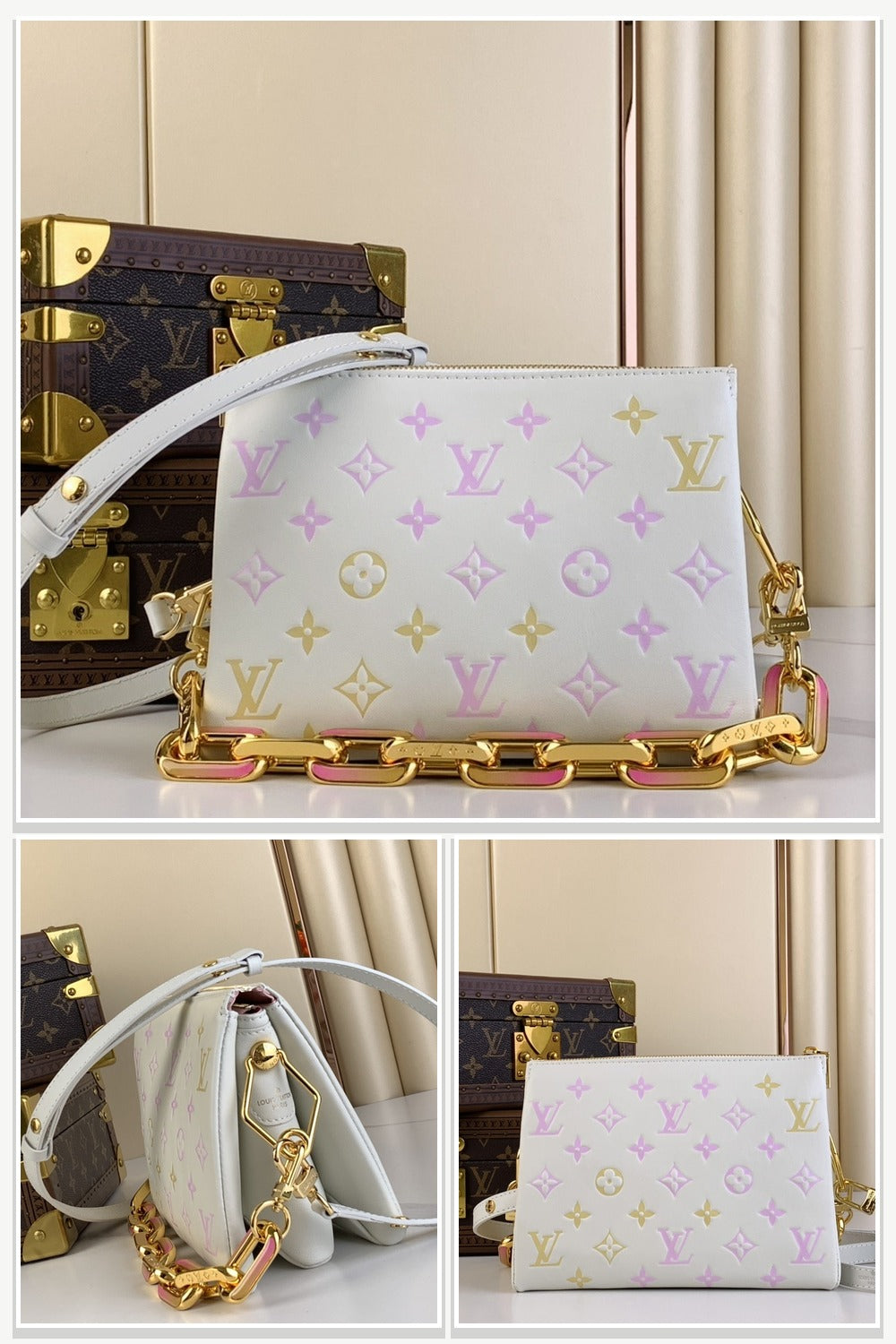 Bag in White & Pink