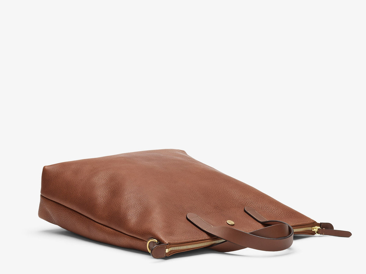 Shopper, Leather - Tabac/Cuoio