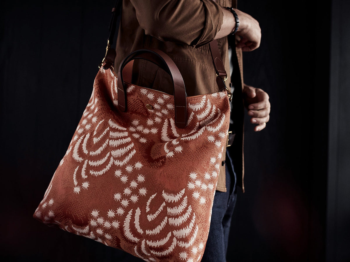 Shopper - Palm Jacquard/Cuoio