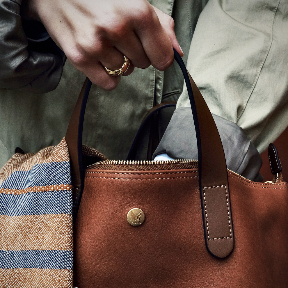 Shopper, Leather - Tabac/Cuoio