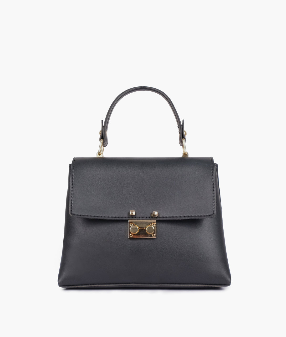 Black mini top-handle bag