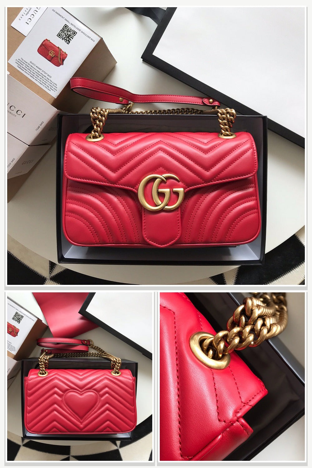 Shoulder Bag in Red