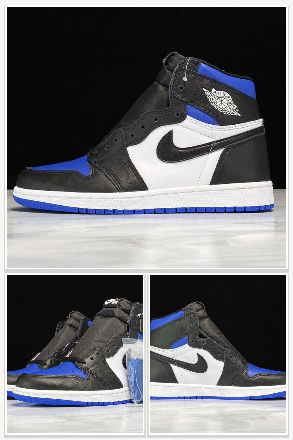 High-Top Sneakers in Black & White